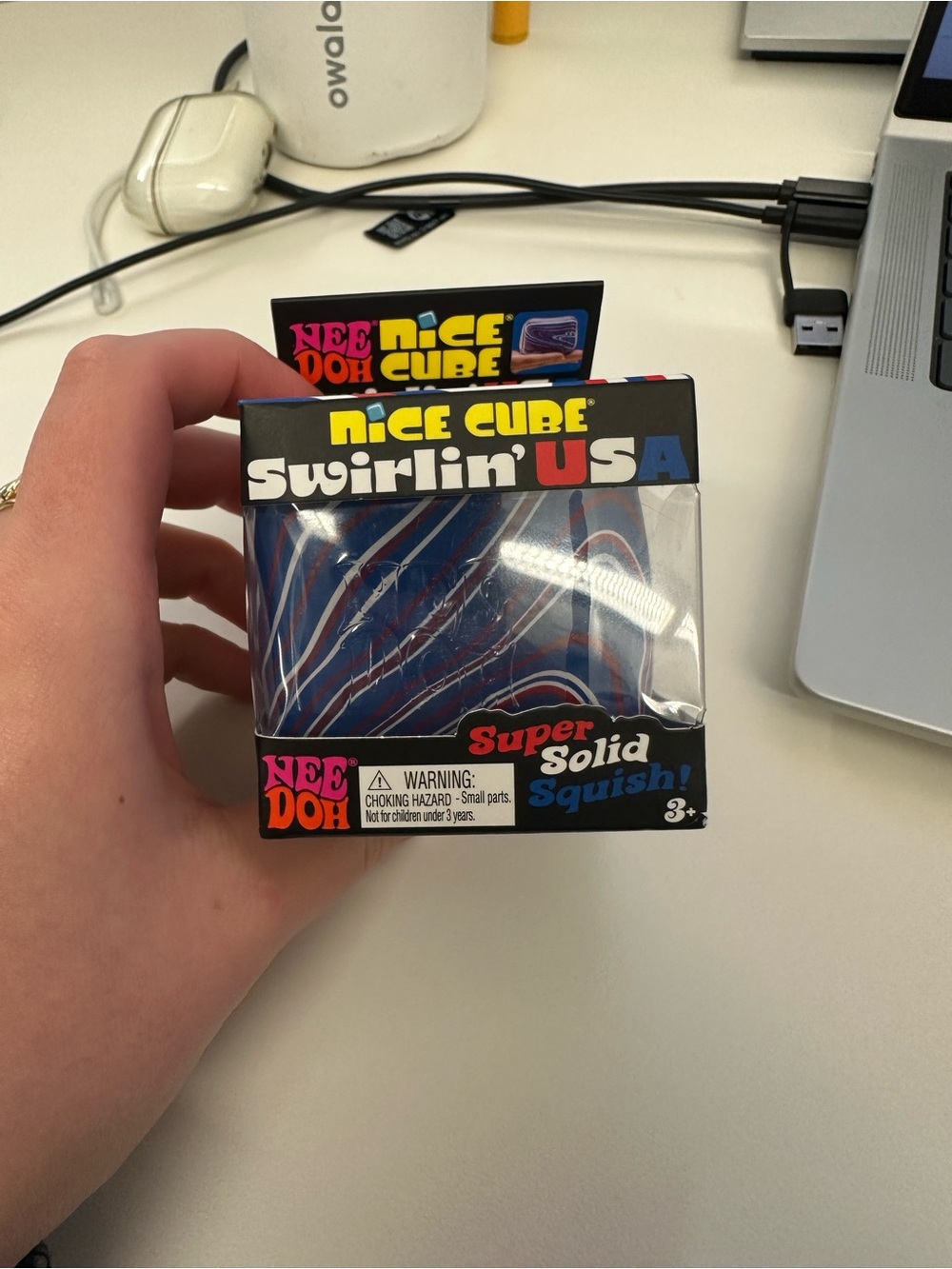 NWT Nice Cube Swirlin' USA Super Solid Squish
